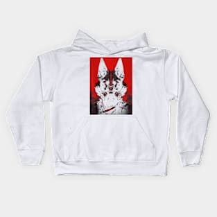 Futuristic Cyberpunk Gothic Wolf - Goth Grunge ,Punk Occult Kids Hoodie